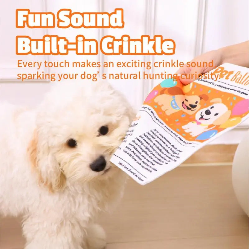 Pet Balloon Newspaper Toy – Crinkle Sound, Durable & Washable | Last Day 50% OFF 🔥