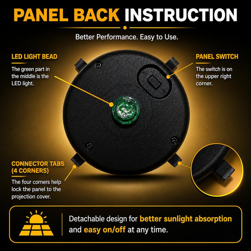 Seven-Color Changing Solar Mandala Projection Wall Light Decorative Solar Mandala Lights Outdoor Waterproof Metal Fence Lights for Yard Garden Post Patio Backyard Decor (2pcs) Last Day 90% OFF 🔥