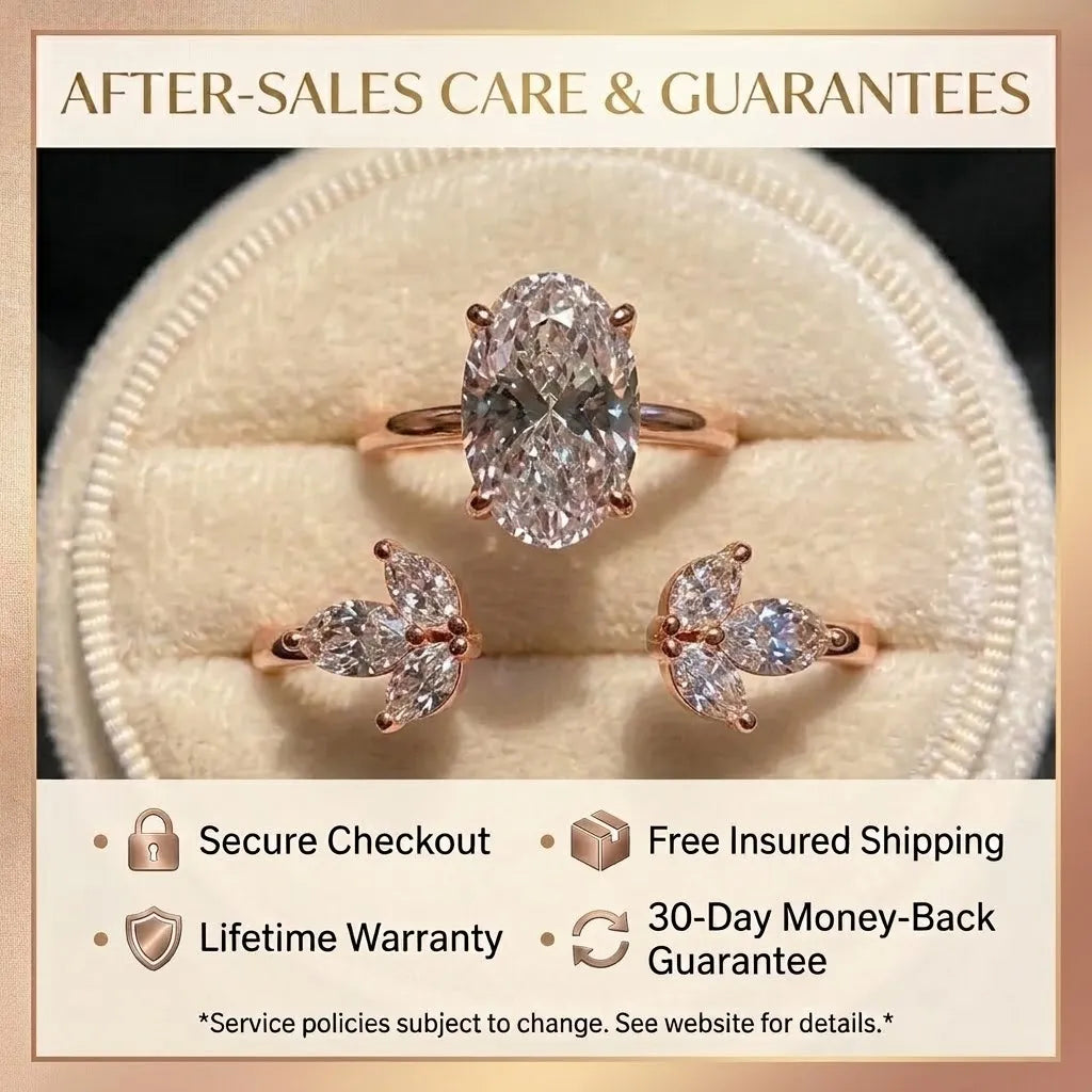 3.5-Carat Oval Open-Shank Wave Bridal Ring Set | Comfort Fit & Anti-Rotation Design--Last Day Sale-90% OFF🔥