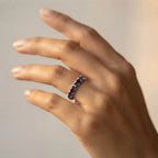 Minimalist Natural Sapphire Ring • Ultra-Smooth 14K Gold Everyday Stacking Band--Last Day Sale-90% OFF🔥