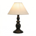 Classic Black Table Lamp with Wide Fabric Shade