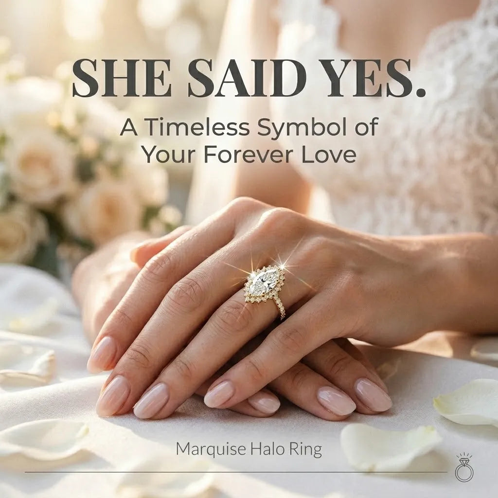 The Marquise Halo Ring Romantic Brilliance Designed For Your Forever Moment