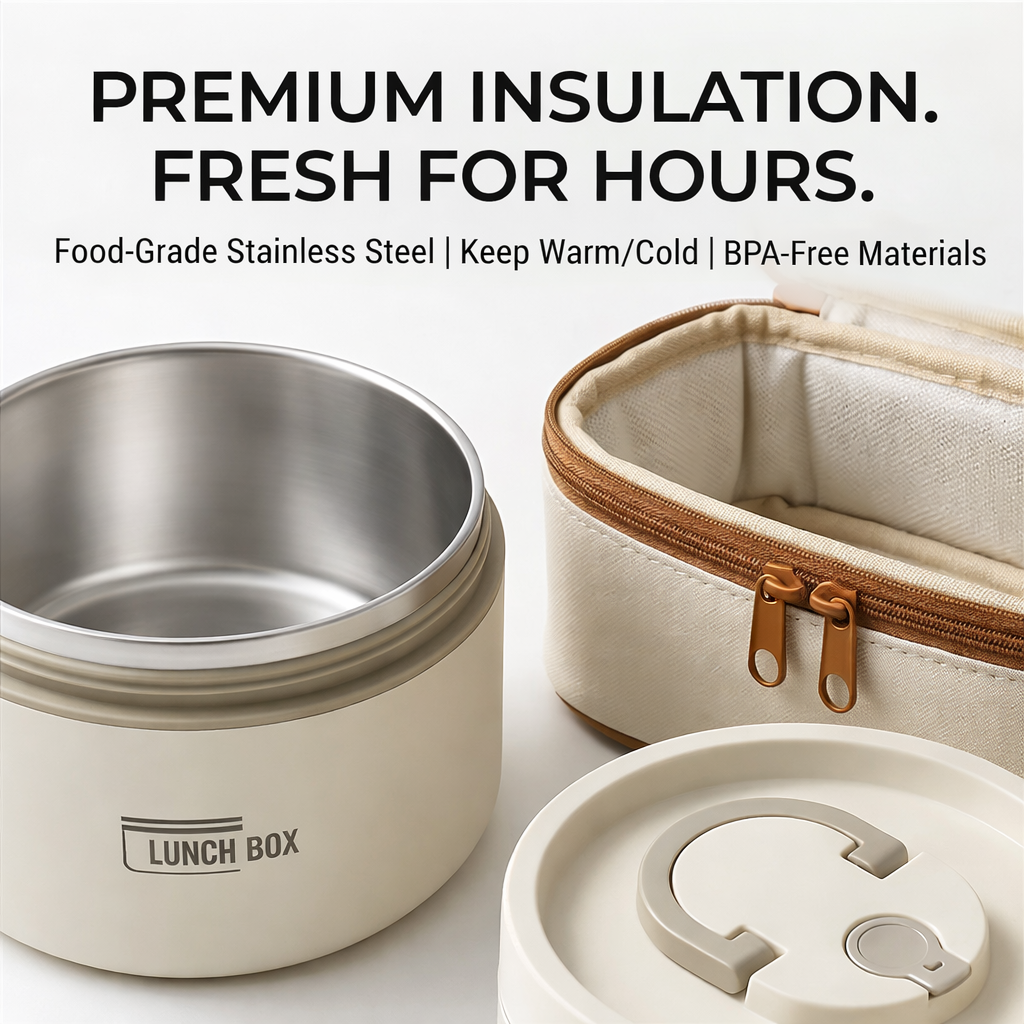 Your Ultimate Lunch Companion Premium Insulated Lunch Box Set