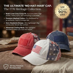 The "No Hat Hair" Criss-Cross Ponytail Cap | Women's Premium Washed Cotton Messy Bun Hat for Effortless Style Last Day Sale-90% OFF🔥