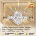 Elegant Oval Hidden Halo Ring – Timeless Luxury Sparkle Designed For Everyday Elegance