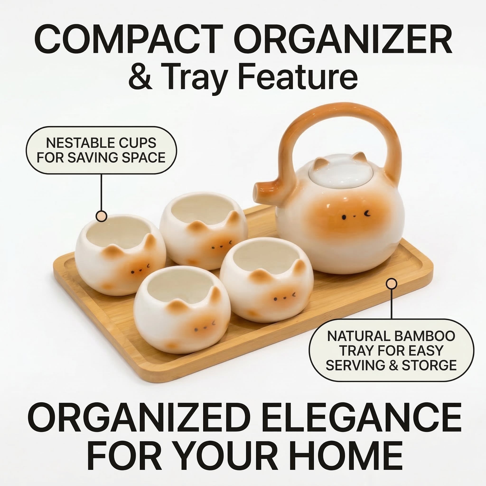 The Adorable Shibu Inu Tea Ritual Ceramic Tea Set