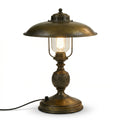 Vintage Industrial Table Lamp with Metal Dome Shade