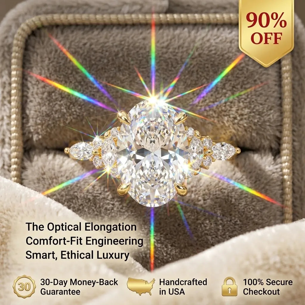 Snowflake Oval Ring — Anti-Pinching Comfort Fit Ring for Timeless Elegance