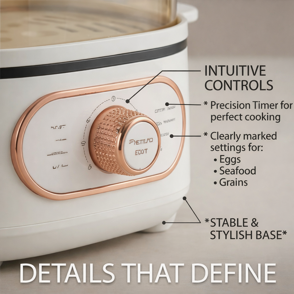 The Modern Steamer Elegant Health Food Steamer