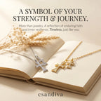 csandiva™ 18K Radiant Halo Cross Suite - Skin-Safe Timeless Elegance & Sweatproof Daily Glamour | Last Day 90% OFF🔥