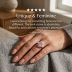 The Radiant Pink Oval Statement Ring – Designed for Your Signature Style