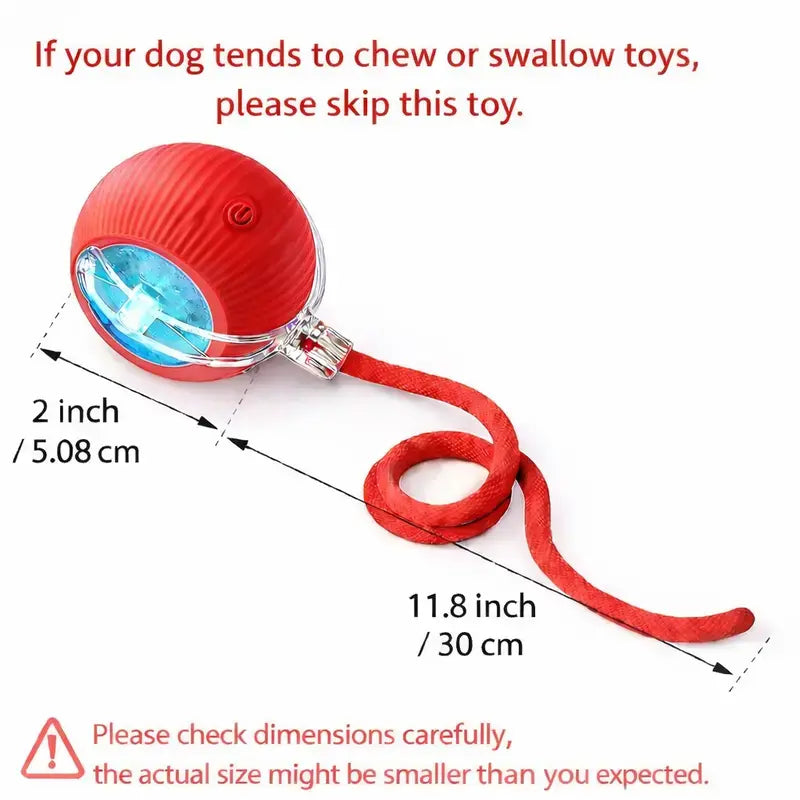 Bestselling Smart Interactive Pet Rolling Ball | Automatic USB Teaser Toy (Includes 2 Free Replacement Tails) | The Ultimate Boredom Buster for Your Furry Best Friend (Last Day 90% OFF 🔥)