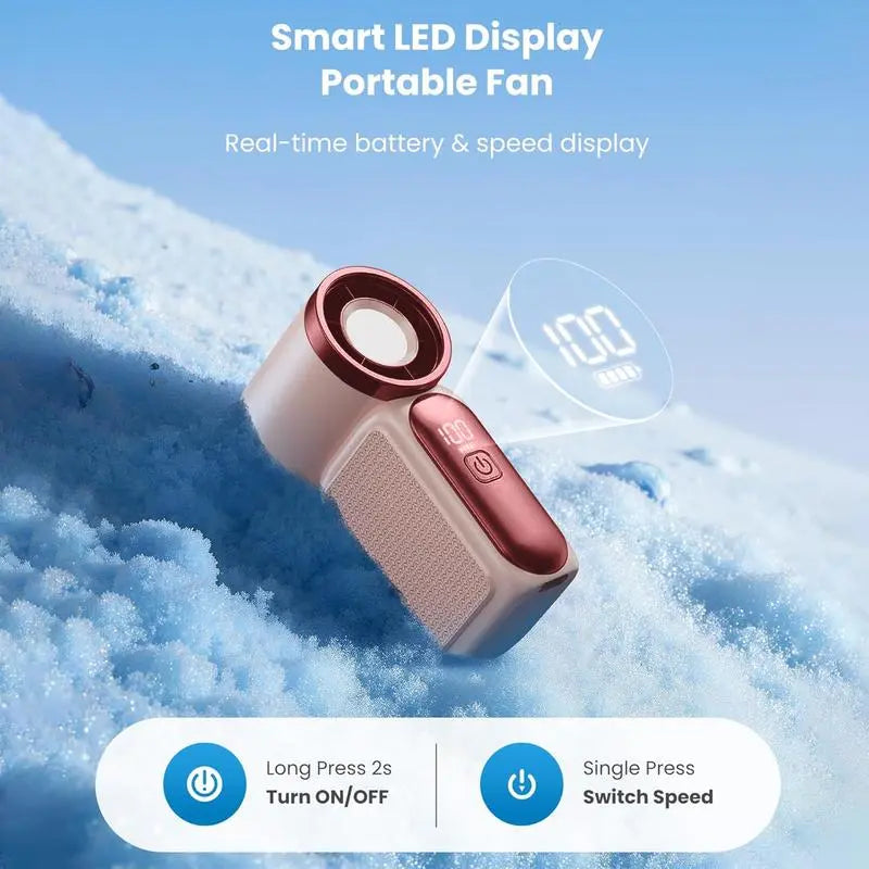Pocket-Sized Mini Fan – Powerful 6-Speed Breeze with LED Display | Summer Essential for Travel & Outdoors (Last Day 50% OFF 🔥)