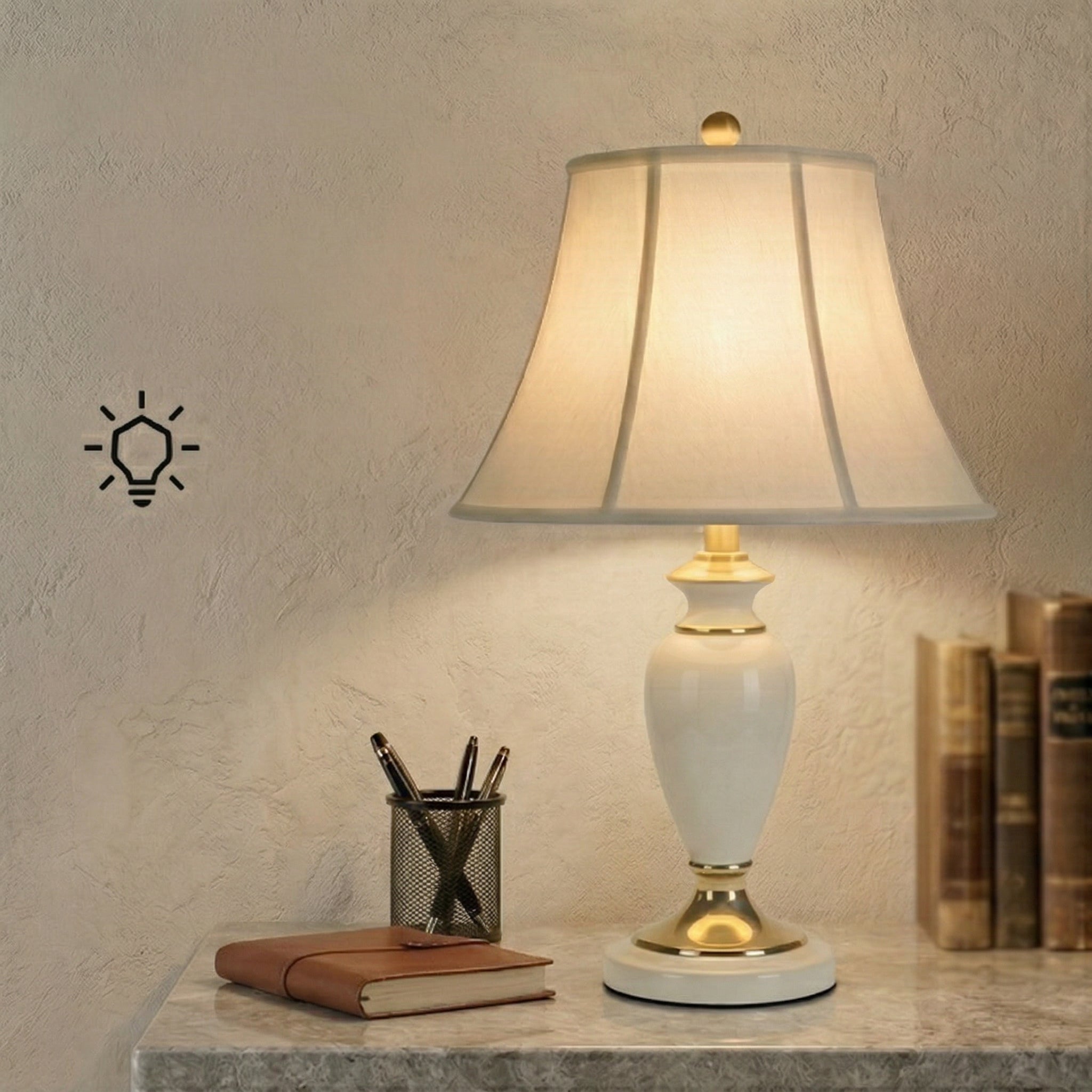 White Ceramic Table Lamp