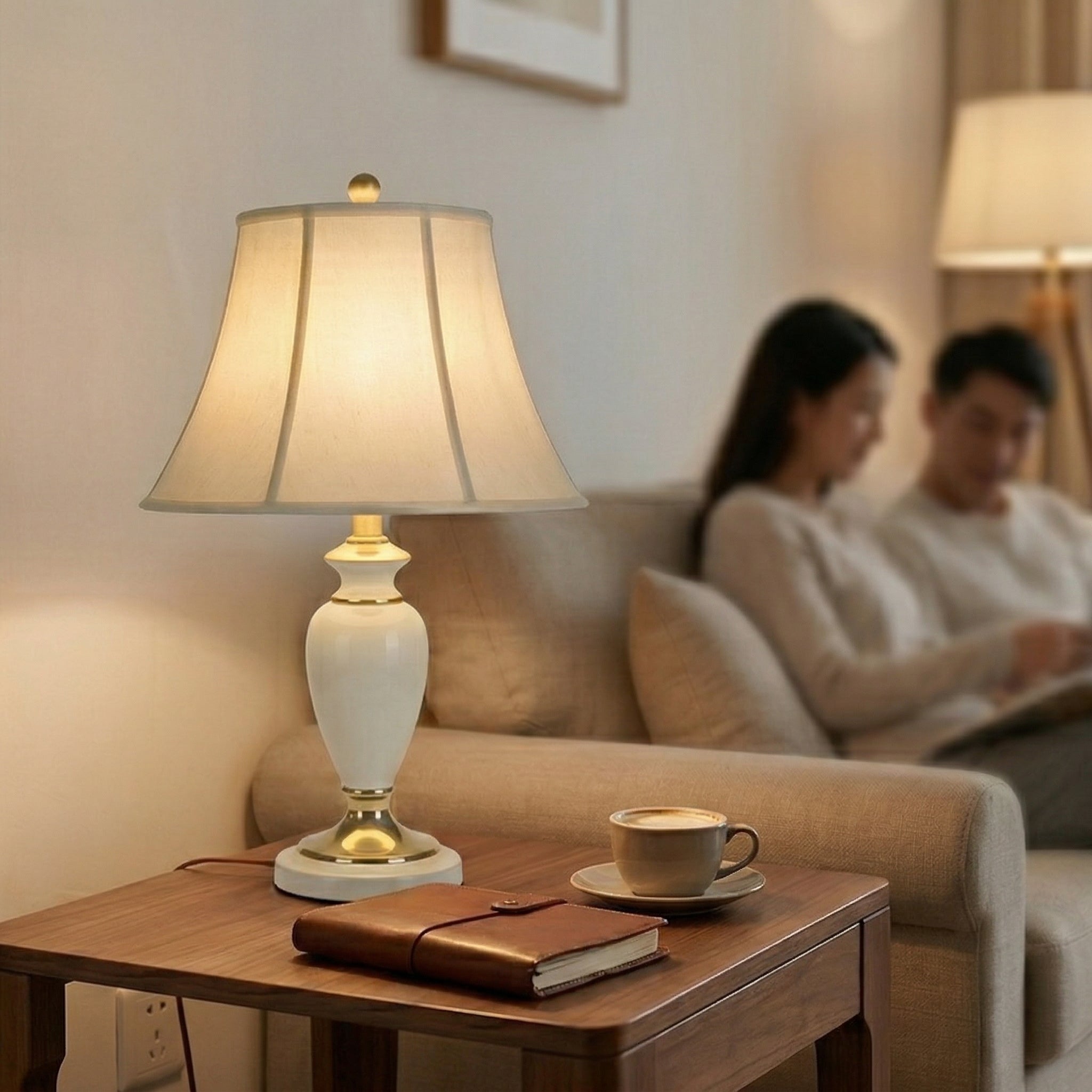 White Ceramic Table Lamp