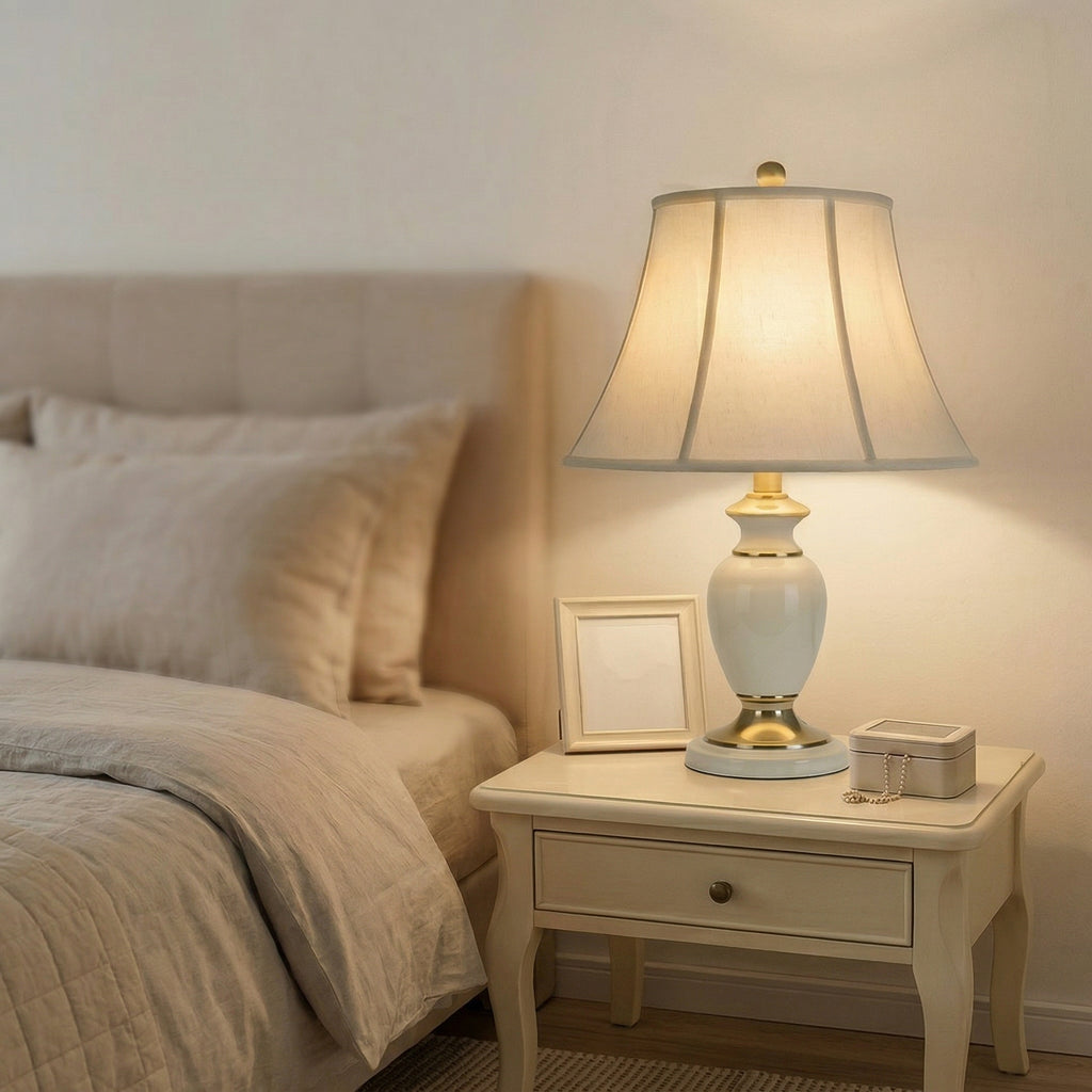 White Ceramic Table Lamp