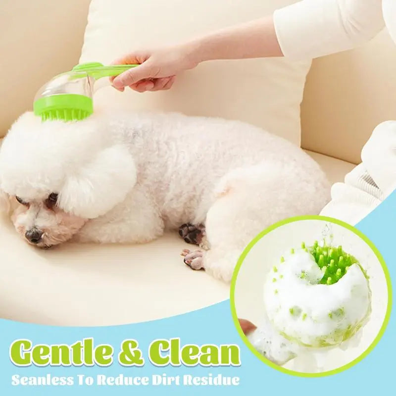 One-Press Foaming Pet Cleaning Brush – Wet & Dry Grooming Brush with Soft Bristles | Last Day 50% OFF 🔥