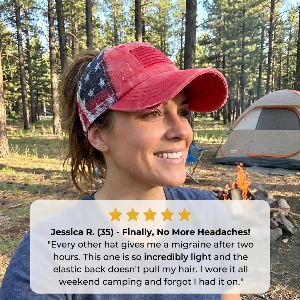 The "No Hat Hair" Criss-Cross Ponytail Cap | Women's Premium Washed Cotton Messy Bun Hat for Effortless Style Last Day Sale-90% OFF🔥