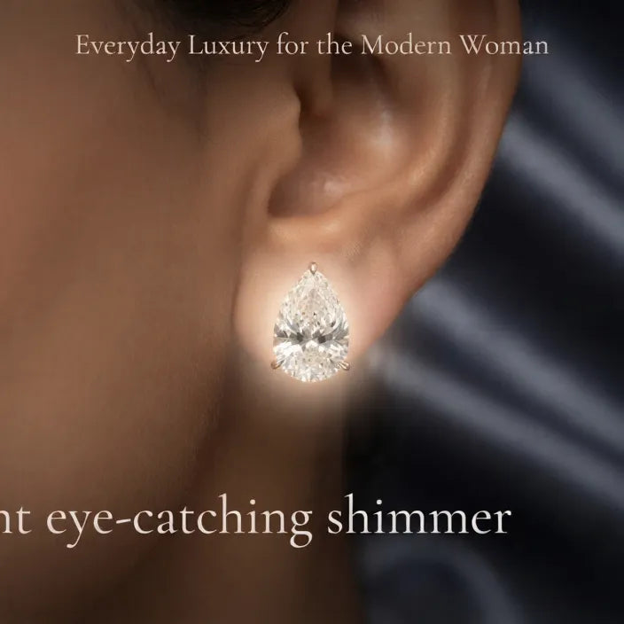 Featherlight 3ct Pear Cut Lab Diamond Studs – All-Day Comfort & Radiant Sparkle--Last Day Sale-90% OFF🔥