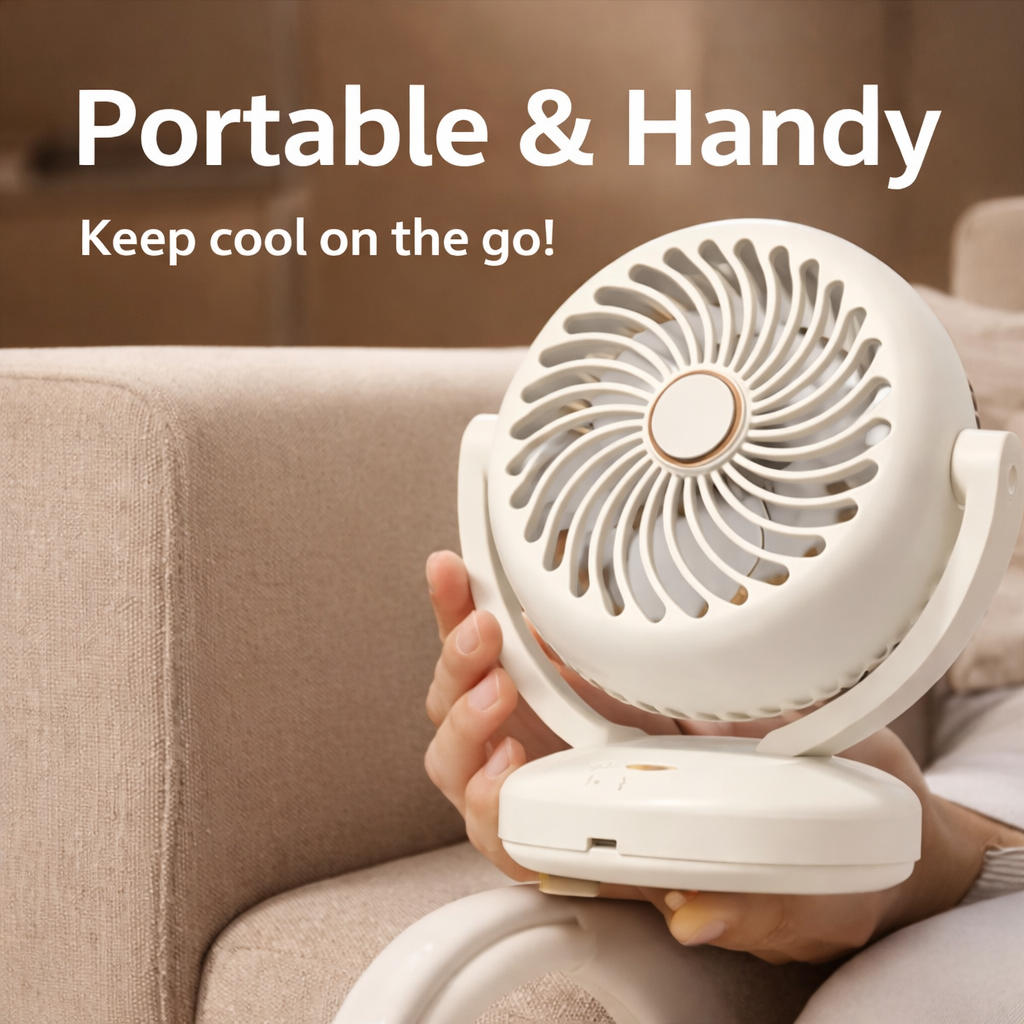 Adjustable 3-Speed Desk Fan
