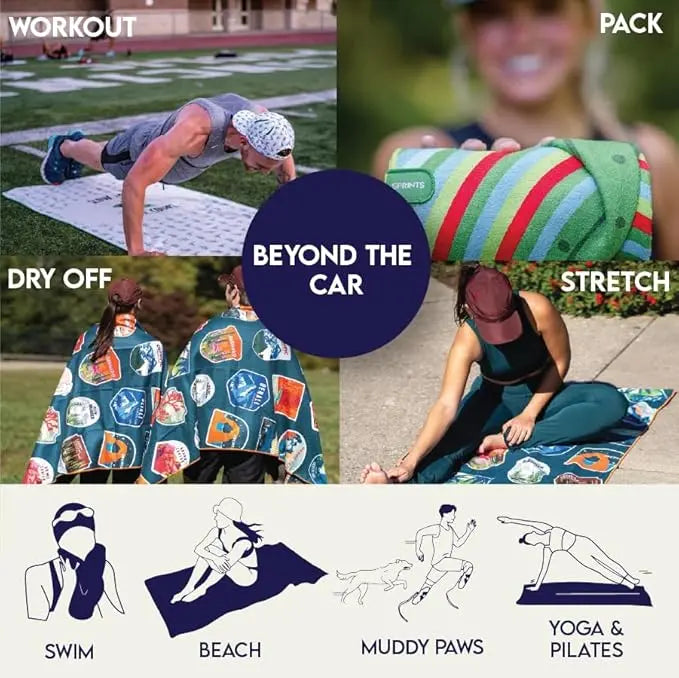 Sweat-Absorbing Car Seat Cover Towel – Full-Size Washable Seat Saver for Gym, Beach, Yoga & Pets | Last Day 50% OFF 🔥