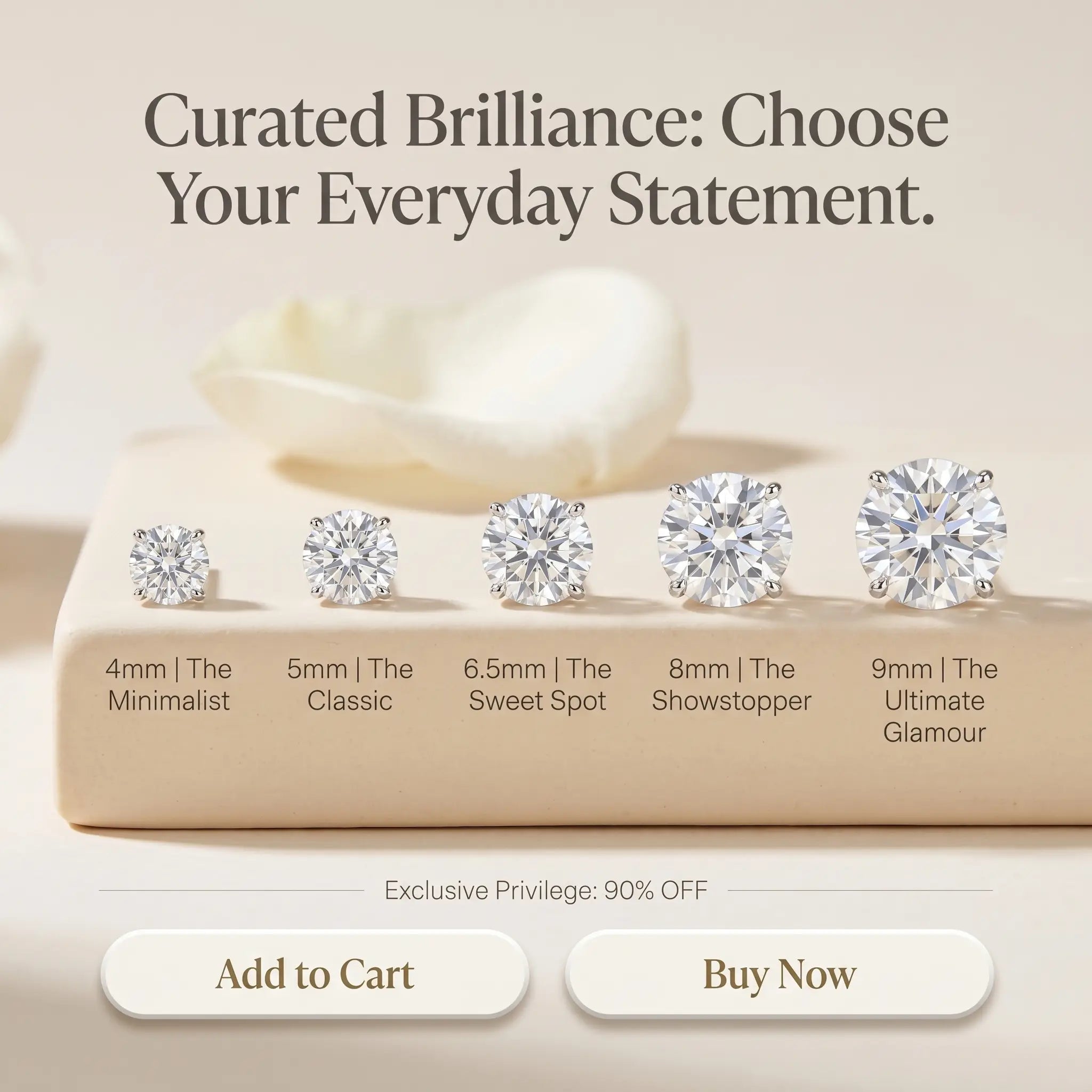 csandiva™ VVS1 Moissanite Solitaire Studs - Sag-Free Comfort & 100% Waterproof Everyday Brilliance | Claim 90% OFF Today🔥