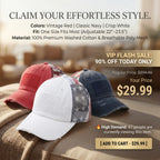 The "No Hat Hair" Criss-Cross Ponytail Cap | Women's Premium Washed Cotton Messy Bun Hat for Effortless Style Last Day Sale-90% OFF🔥