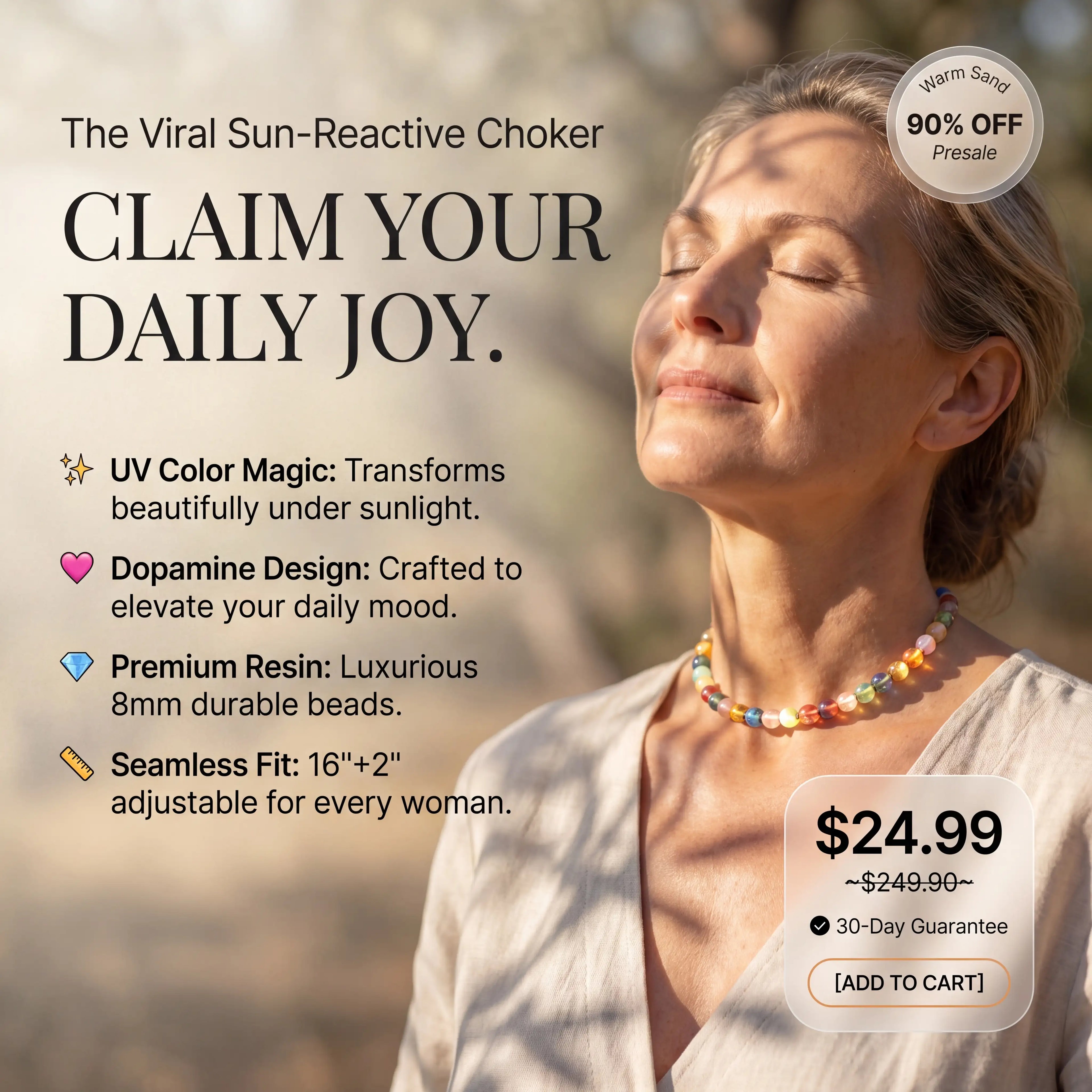 csandiva™ UV-Reactive Magic Sun Choker - Daily Dopamine Booster & Sun-Activated Elegance | Claim 90% OFF Today🔥