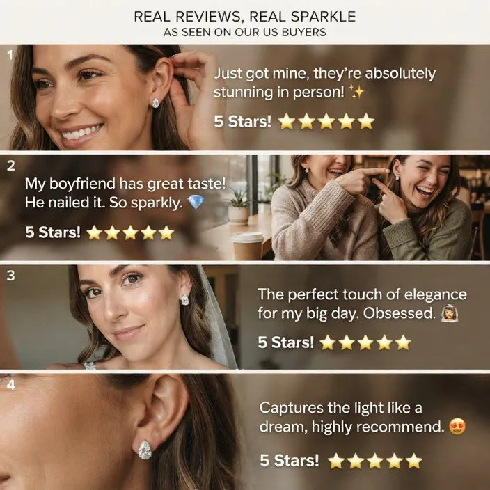 Featherlight 3ct Pear Cut Lab Diamond Studs – All-Day Comfort & Radiant Sparkle--Last Day Sale-90% OFF🔥