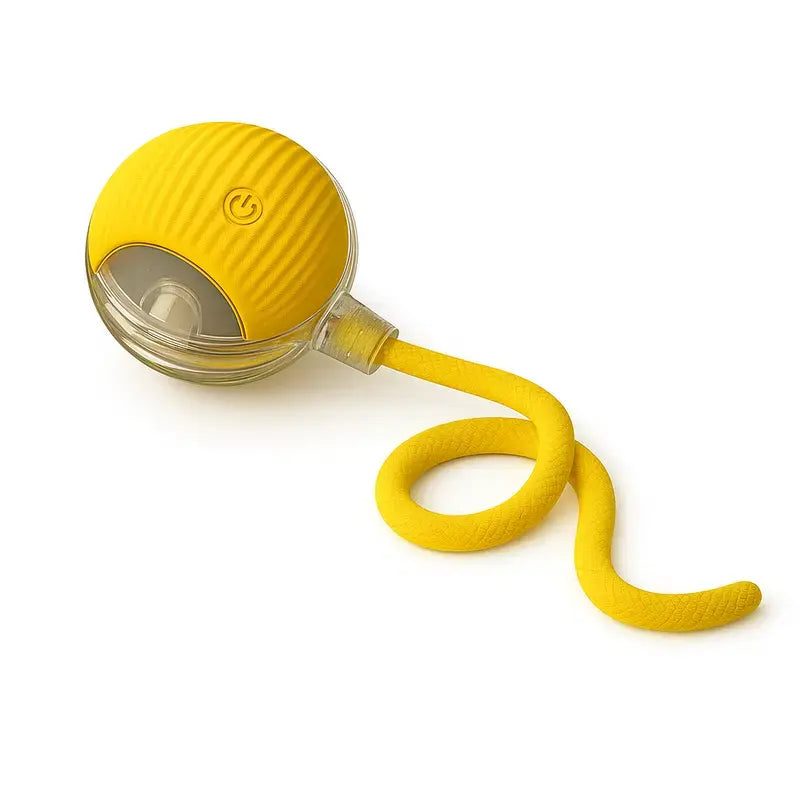 Bestselling Smart Interactive Pet Rolling Ball | Automatic USB Teaser Toy (Includes 2 Free Replacement Tails) | The Ultimate Boredom Buster for Your Furry Best Friend (Last Day 90% OFF 🔥)