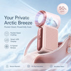 Pocket-Sized Mini Fan – Powerful 6-Speed Breeze with LED Display | Summer Essential for Travel & Outdoors (Last Day 50% OFF 🔥)