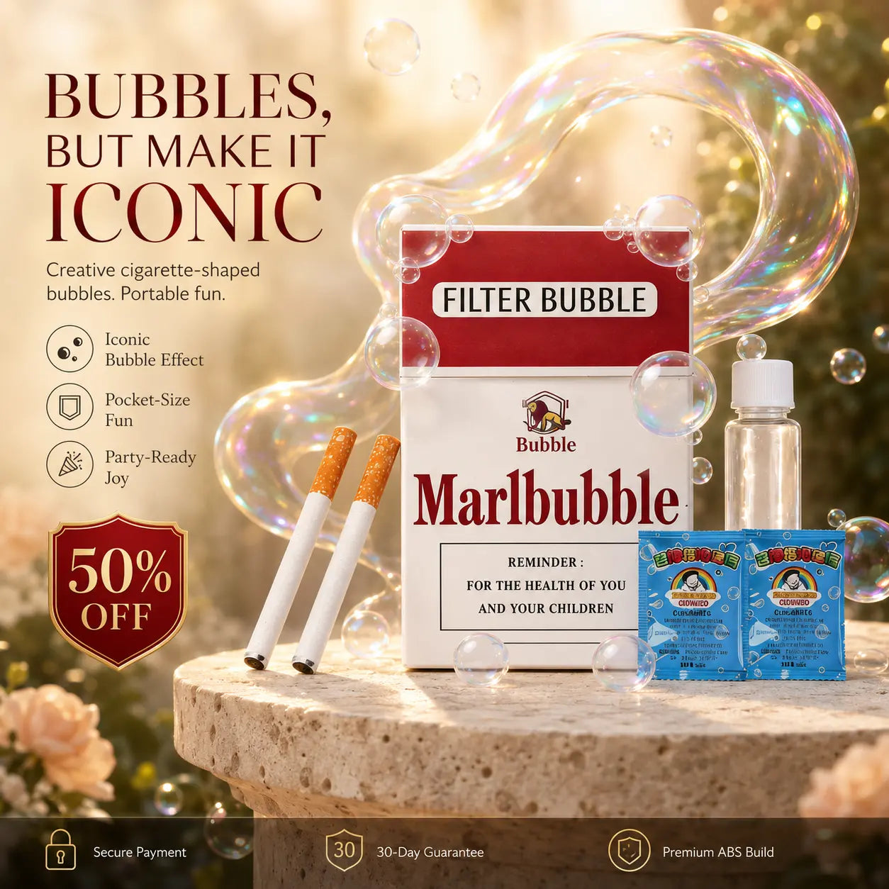 Cigarette Bubble Toy – Pocket-Sized Party Fun & Creative Bubble Effect Last Day 50% OFF 🔥