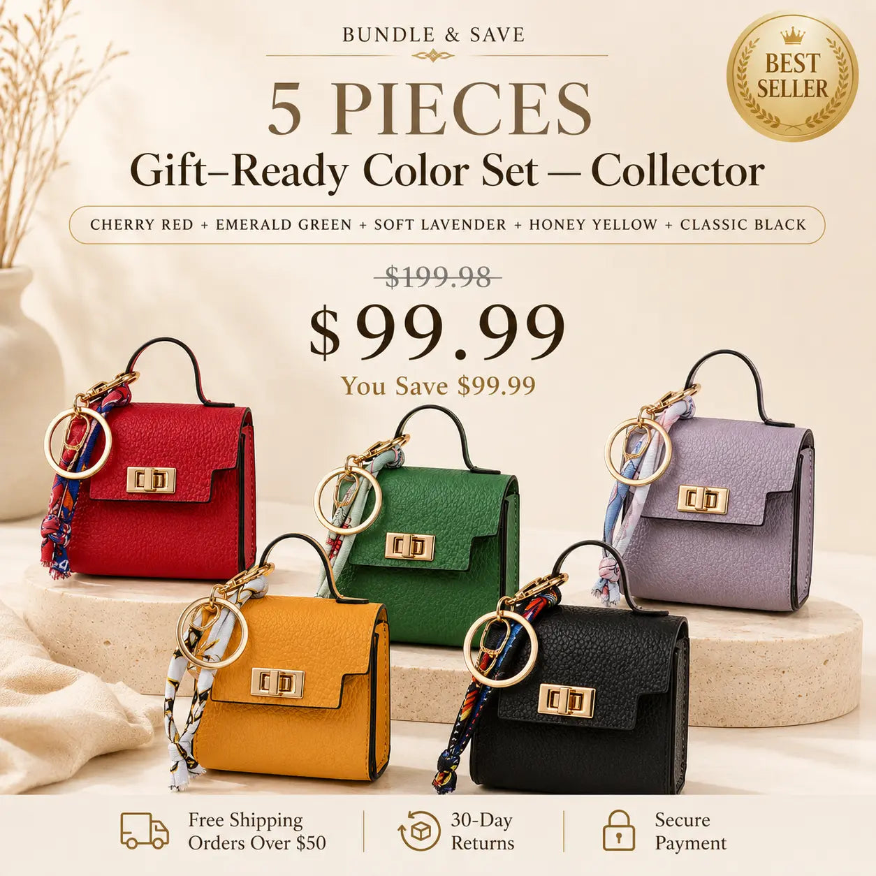Mini Square Bag Charm Keychain – Cute Leather Purse Pendant That Instantly Refreshes Your Handbag, Keys, Backpack & Everyday Tote | Last Day 50% OFF 🔥