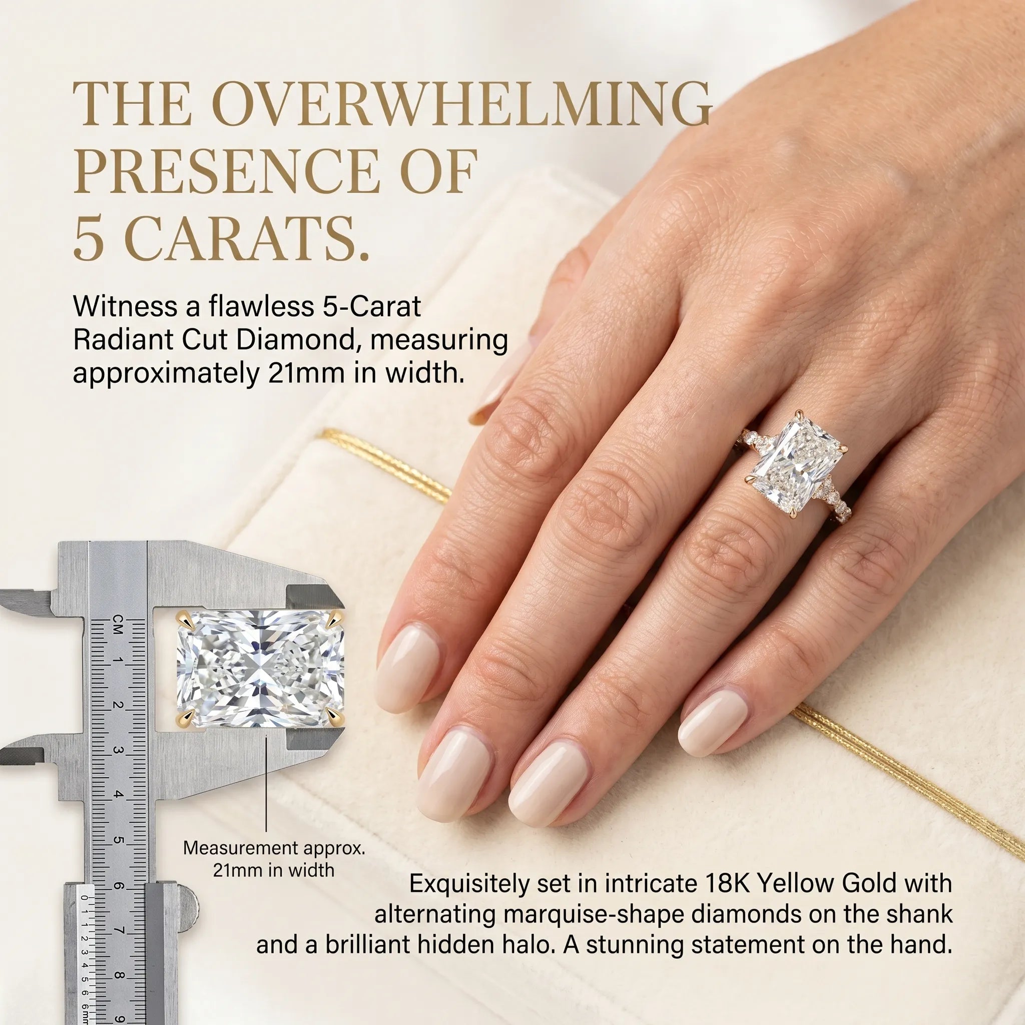 The Anniversary Upgrade: 1-5-Carat Flawless Radiant Cut Moissanite Ring (Hidden Halo, VVS1)-Last Day Sale🔥-90% OFF