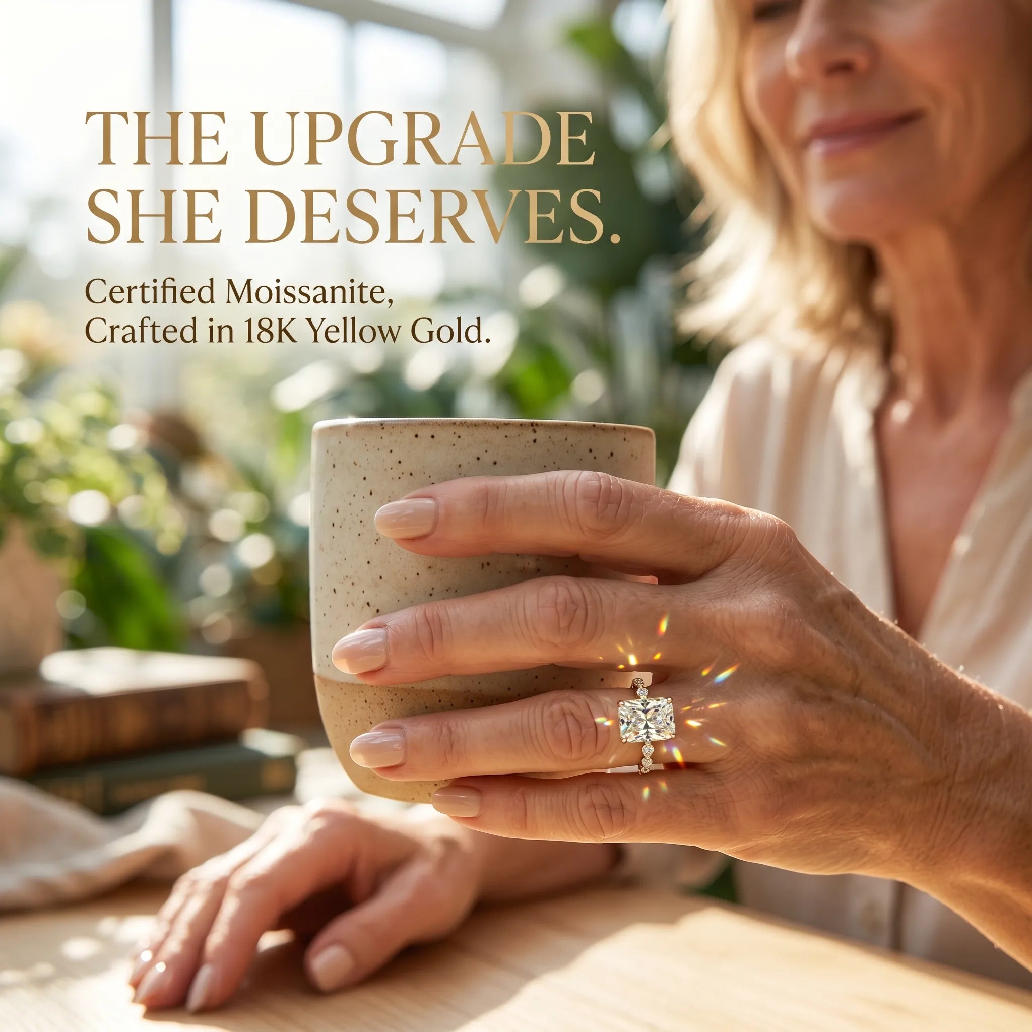 The Anniversary Upgrade: 1-5-Carat Flawless Radiant Cut Moissanite Ring (Hidden Halo, VVS1)-Last Day Sale🔥-90% OFF