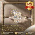 The Anniversary Upgrade: 1-5-Carat Flawless Radiant Cut Moissanite Ring (Hidden Halo, VVS1)-Last Day Sale🔥-90% OFF