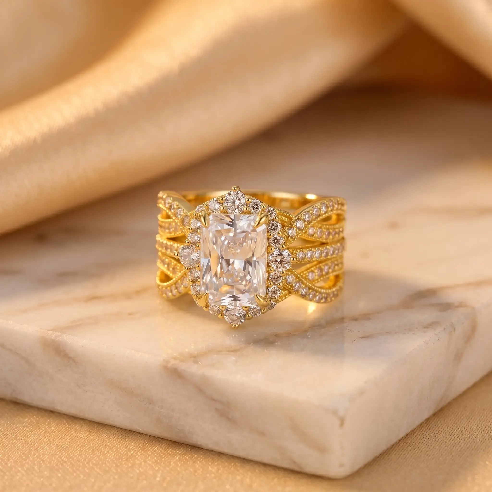 csandiva™ 3.0ct Vintage Nested Ring Suite - Smart Heirloom Alternative & Zero Anxiety Glamour | Claim 90% OFF Today🔥
