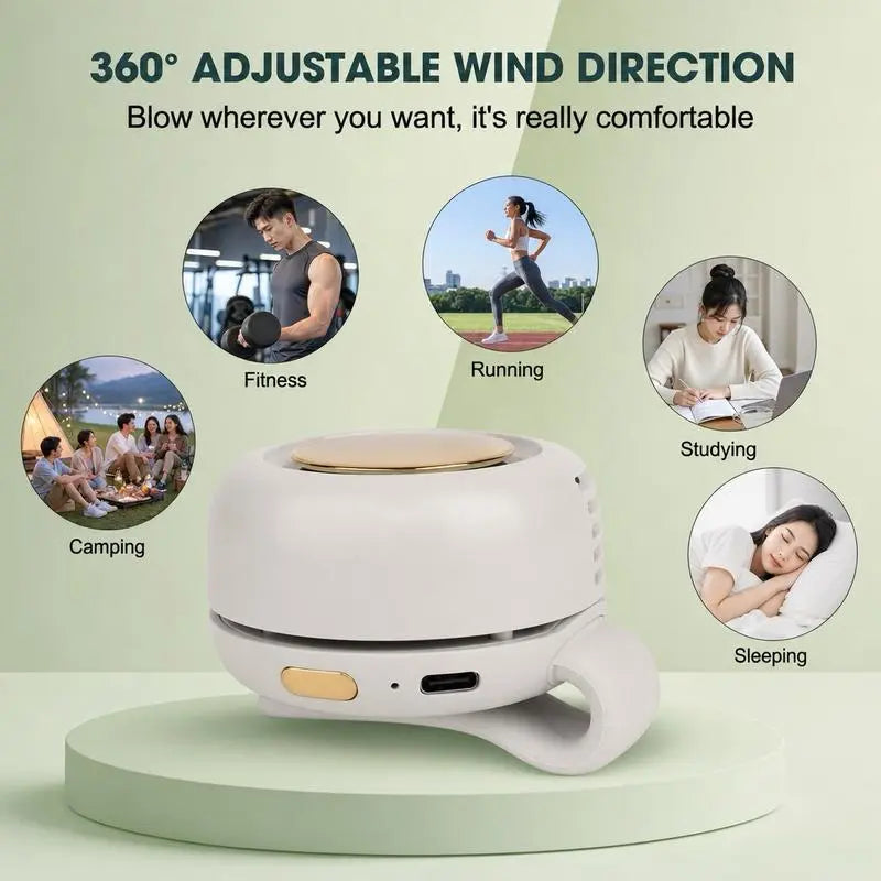 Clip-On Waist Fan – 360° Adjustable Airflow, 3 Speeds, Hands-Free Cooling (Last Day 50% OFF 🔥)
