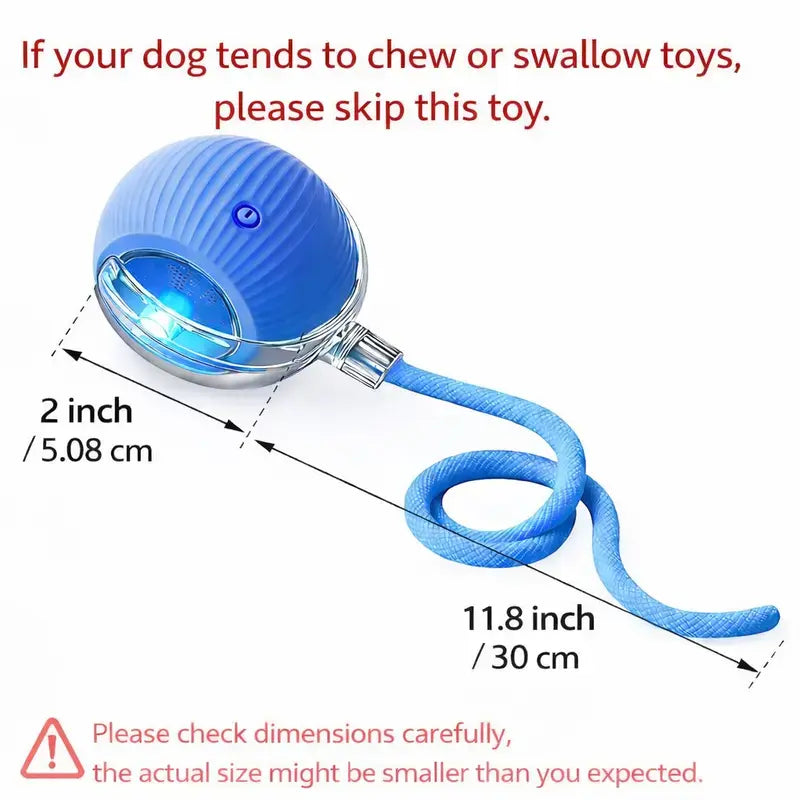 Bestselling Smart Interactive Pet Rolling Ball | Automatic USB Teaser Toy (Includes 2 Free Replacement Tails) | The Ultimate Boredom Buster for Your Furry Best Friend (Last Day 90% OFF 🔥)