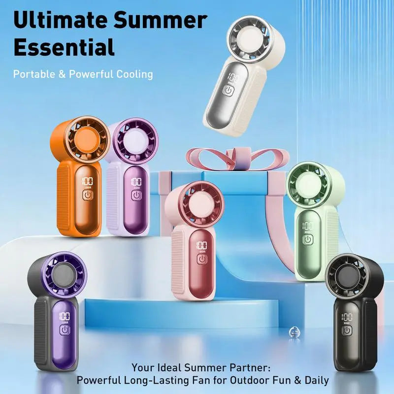 Pocket-Sized Mini Fan – Powerful 6-Speed Breeze with LED Display | Summer Essential for Travel & Outdoors (Last Day 50% OFF 🔥)