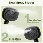 Ultimate 3-in-1 Pet Steam Brush | Anti-Flying Fur, Self-Cleaning & Dual Spray Deshedding Comb for Cats & Dogs (Last Day 90% OFF 🔥)