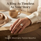 Snowflake Oval Ring — Anti-Pinching Comfort Fit Ring for Timeless Elegance