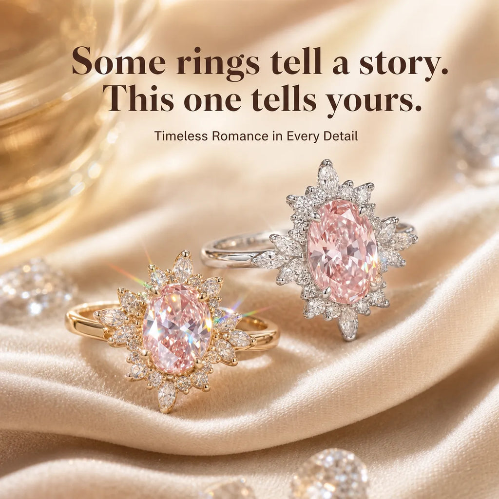 The Radiant Pink Oval Statement Ring – Designed for Your Signature Style