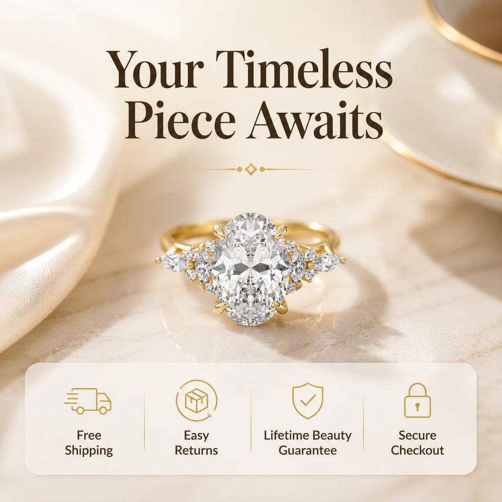 Snowflake Oval Ring — Anti-Pinching Comfort Fit Ring for Timeless Elegance