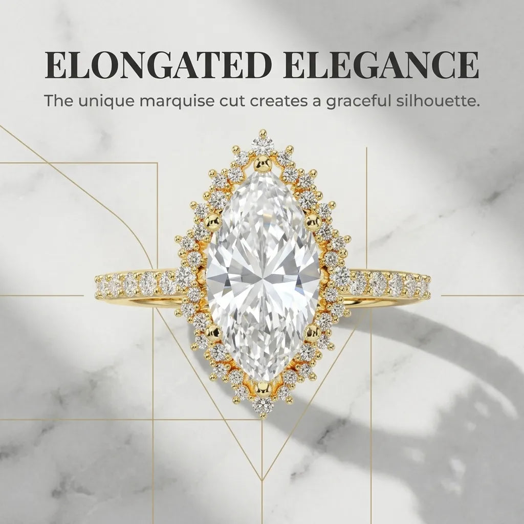 The Marquise Halo Ring Romantic Brilliance Designed For Your Forever Moment