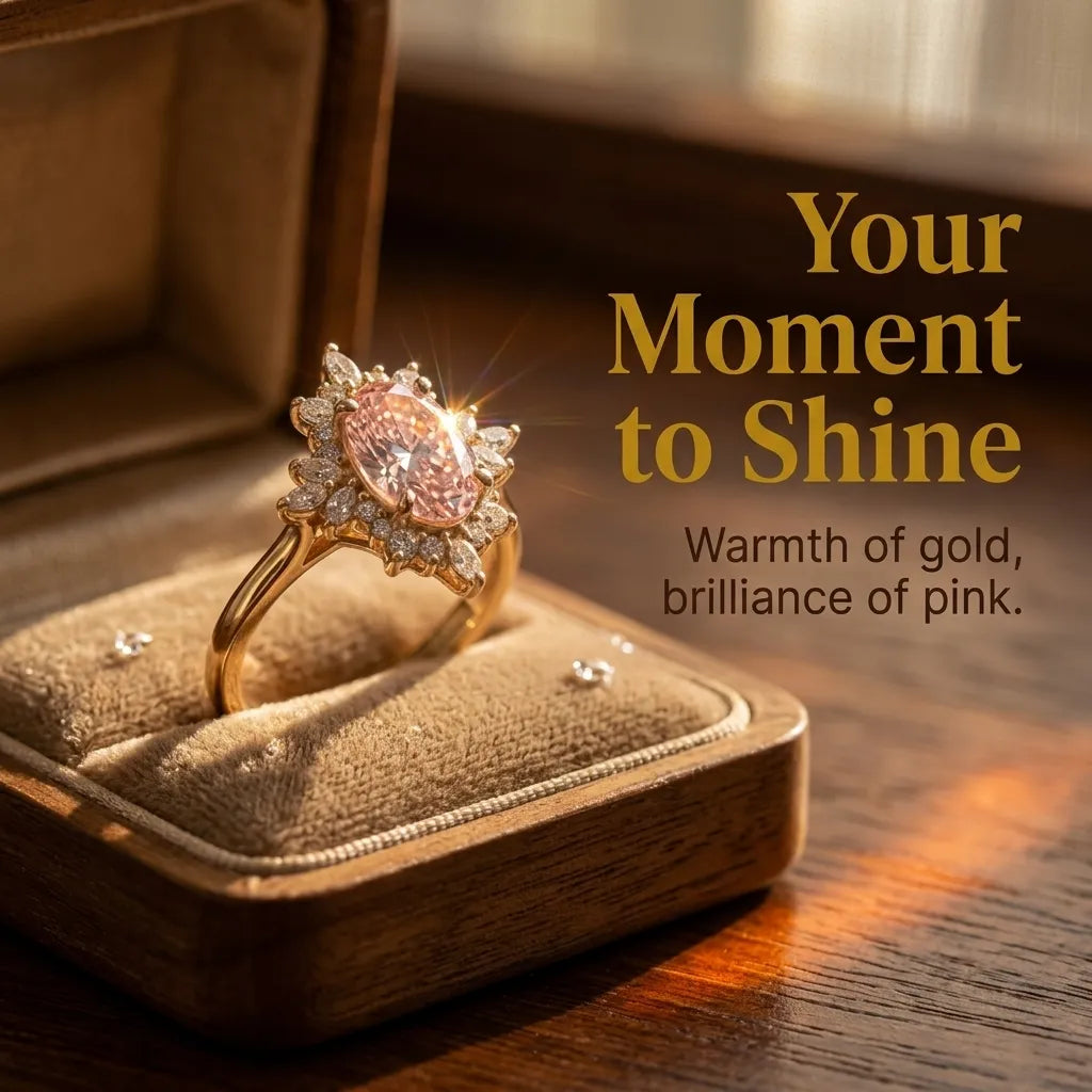 The Radiant Pink Oval Statement Ring – Designed for Your Signature Style