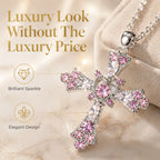 Women's Sparkling Diamond Jewelry – Elegant Diamond Cross Necklace