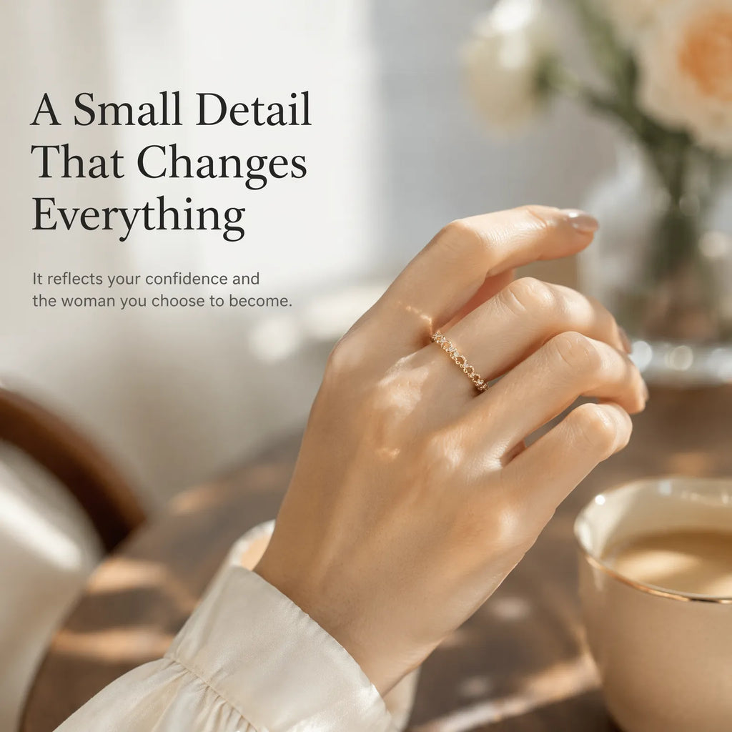 Diamond Lace Ring-- Timeless Elegance With A Delicate Touch Of Luxury