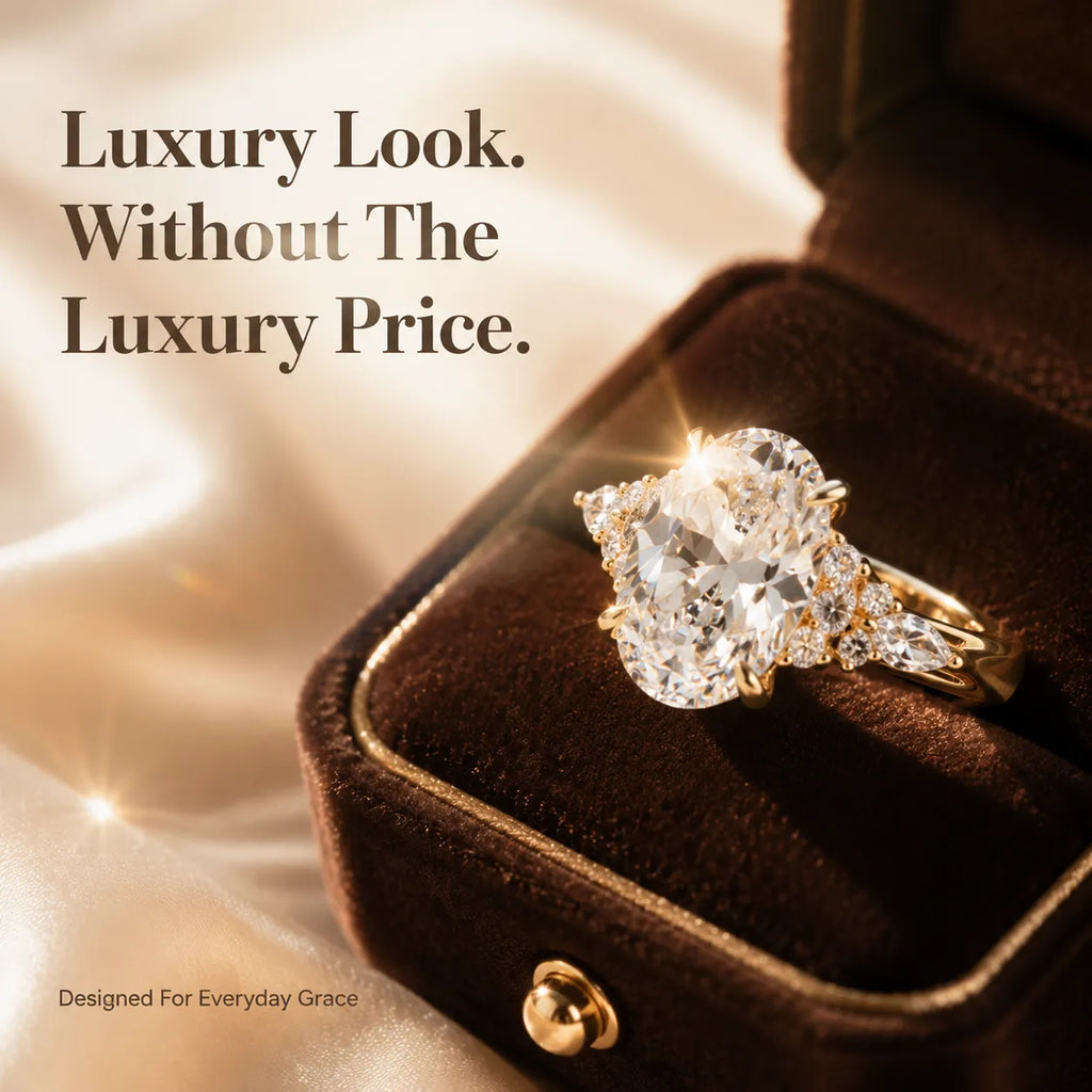 Snowflake Oval Ring — Anti-Pinching Comfort Fit Ring for Timeless Elegance