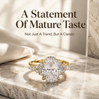 Snowflake Oval Ring — Anti-Pinching Comfort Fit Ring for Timeless Elegance